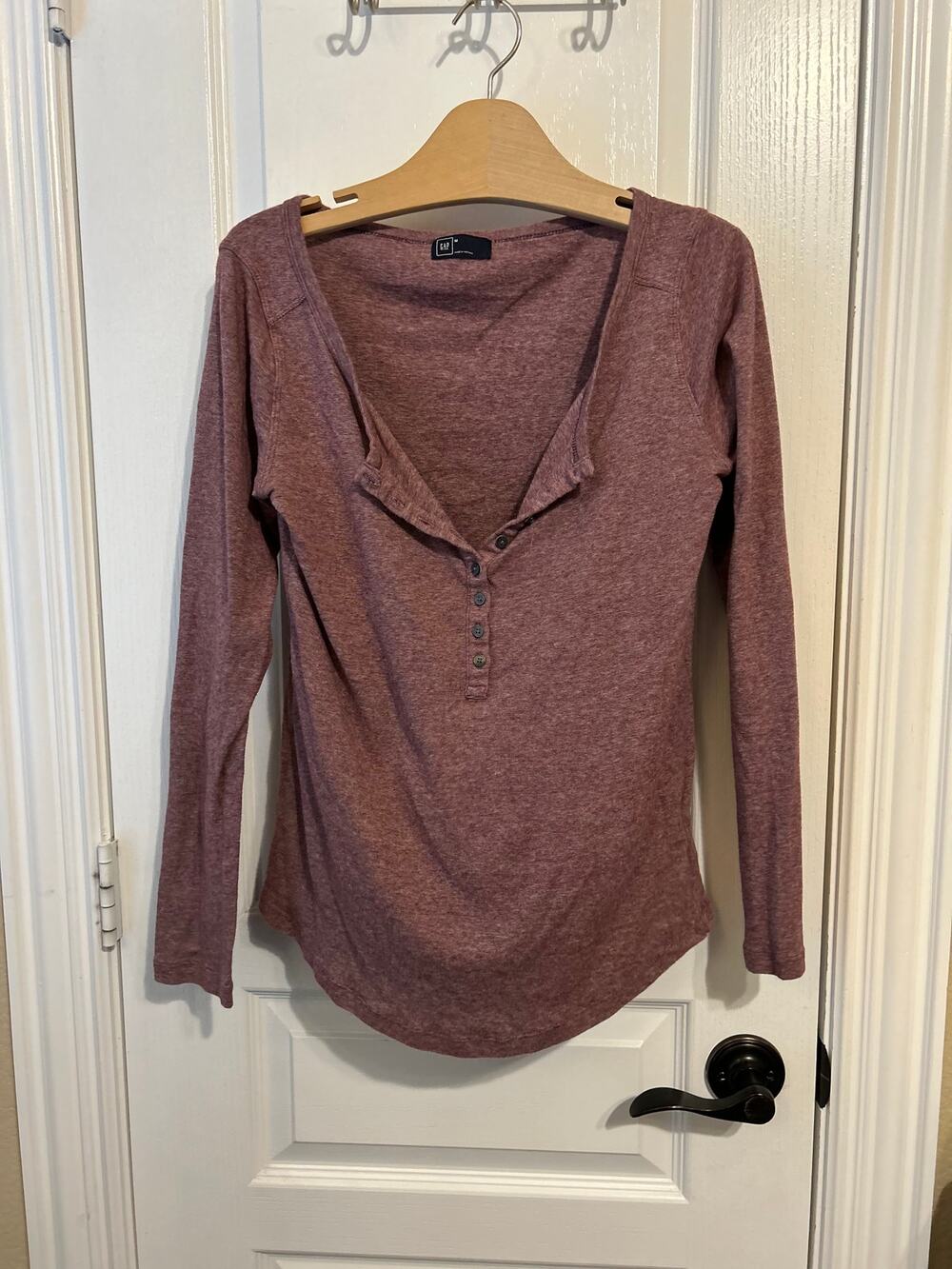 Gap Maroon Henley Y2K Elena Gilbert